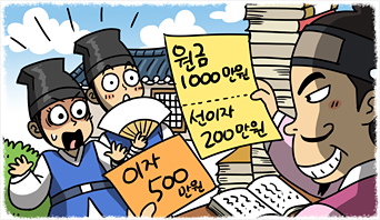 책방 주인에게 돈을 빌린 김윤식이 이자에 시달리자 구용하가 나서는데... 책방 주인에게 돈을 빌린 김윤식이 이자에 시달리자 구용하가 나서는데...